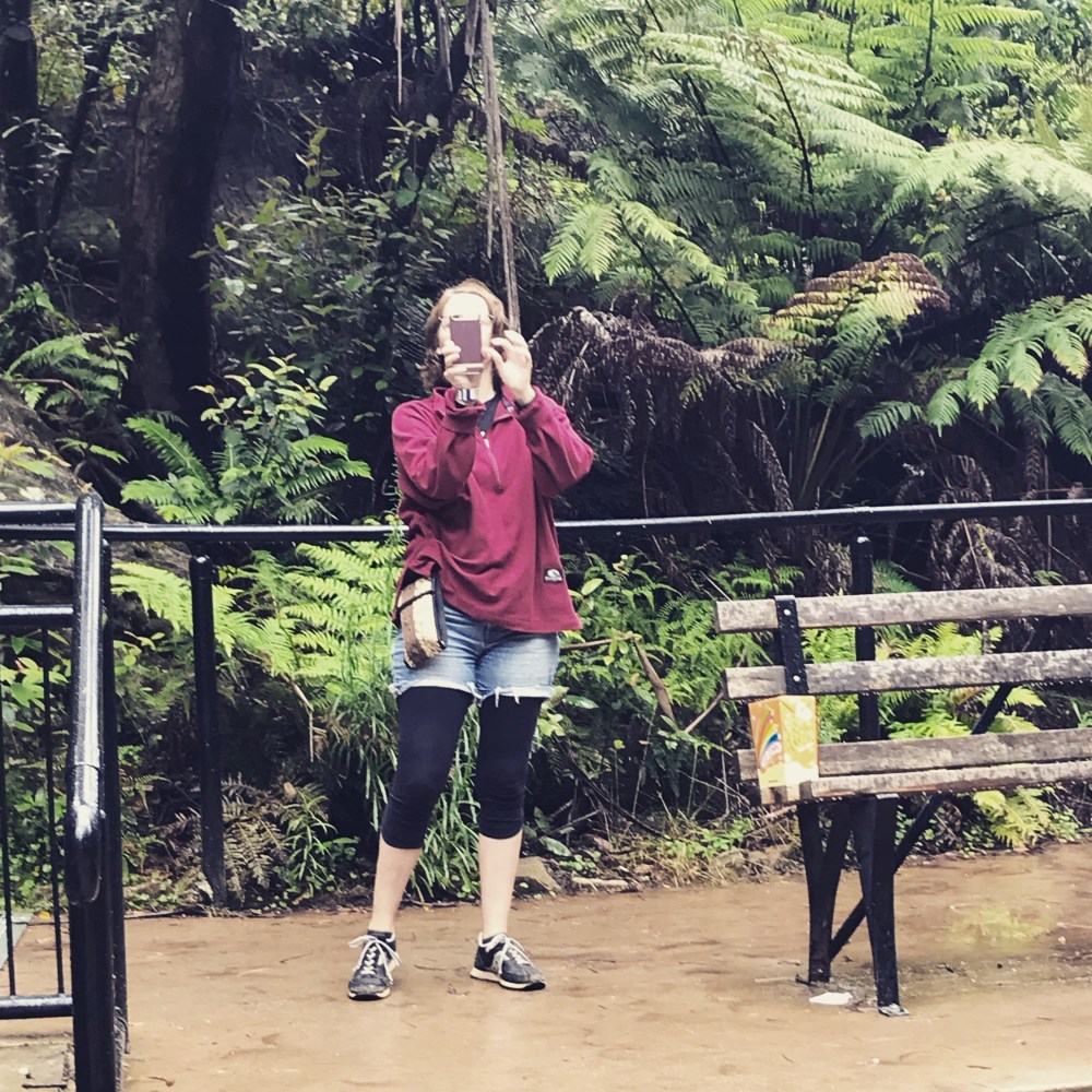 Jay taking a pic of Leanna taking a pic in Australia